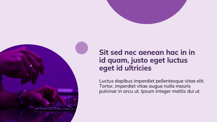 Bold Circle Violet slide 2